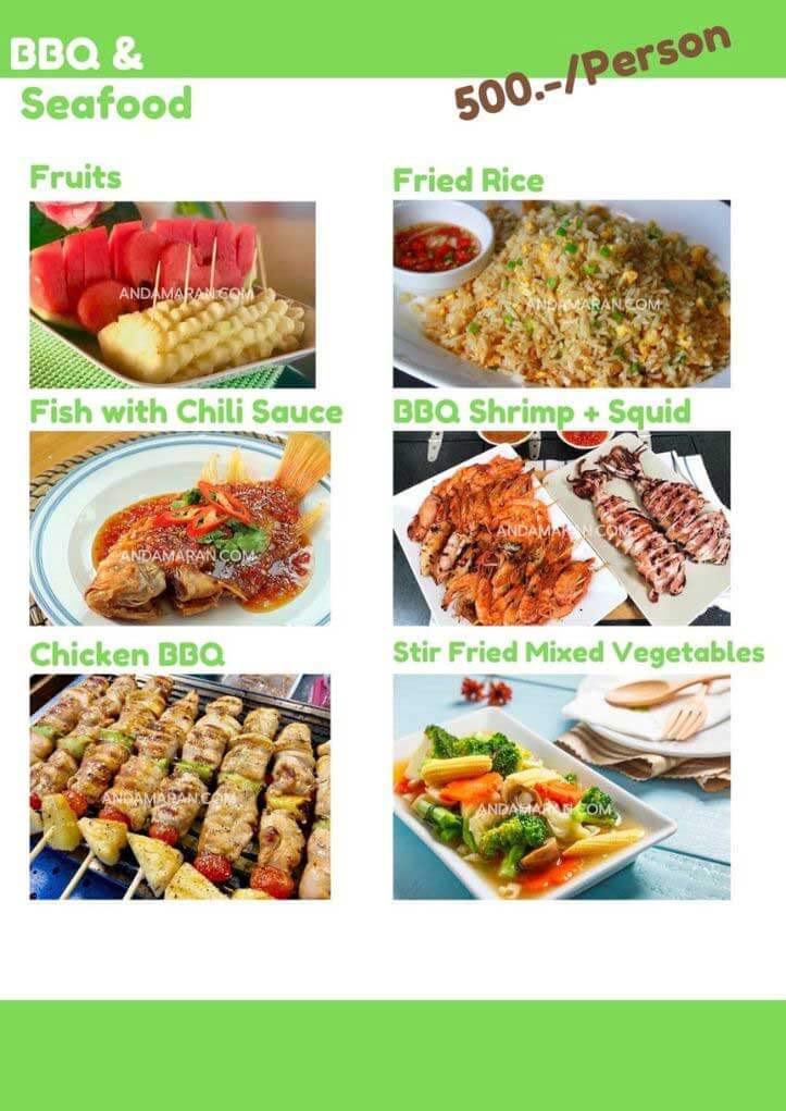 BBQ Seafood Menu