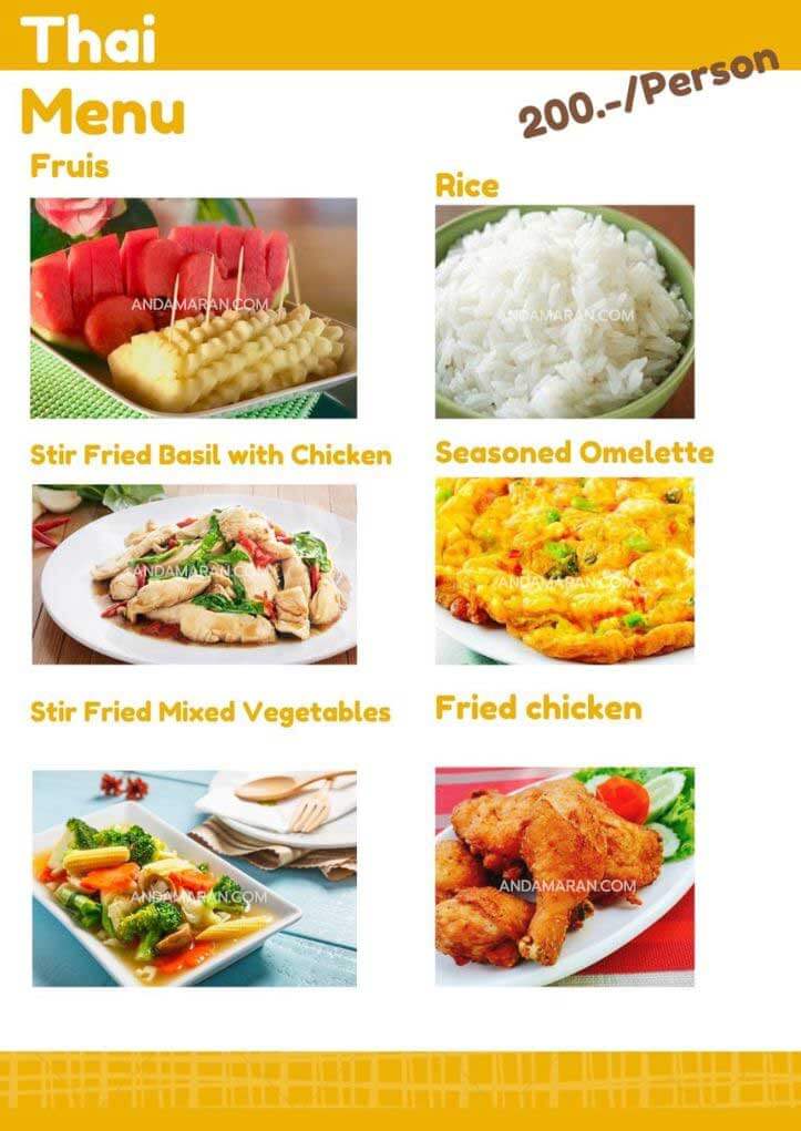 Thai Menu